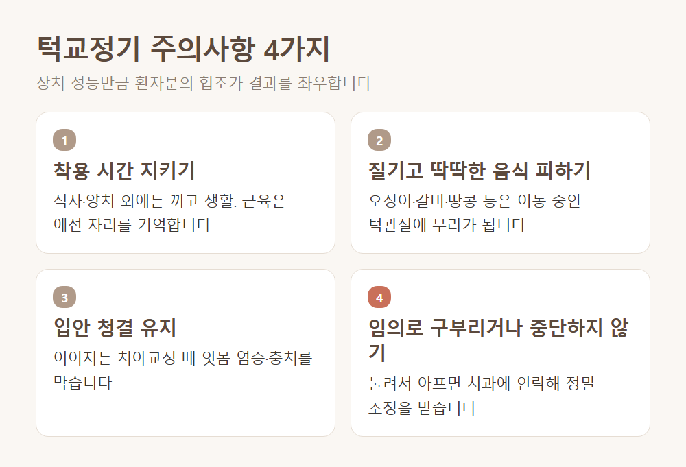 꼭 지킬 주의사항 네 가지